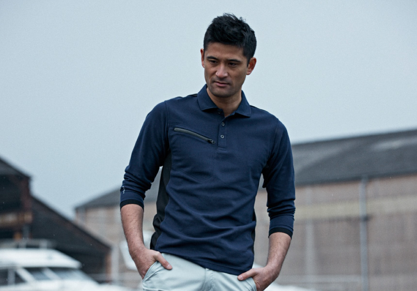 1710 リフレクション 長袖ポロ | CUC・ CHUSAN WORKWEAR 作業服