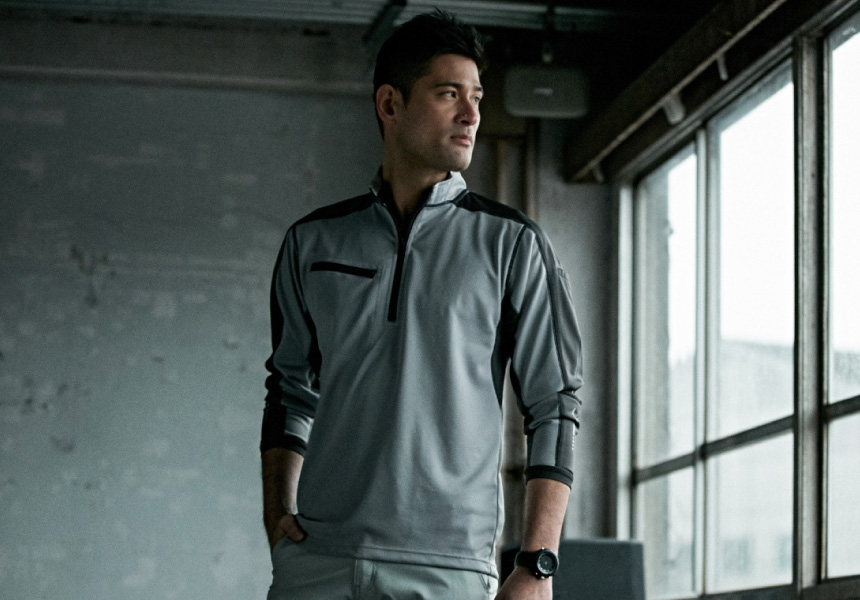 1720 リフレクションZIP 長袖ポロ | CUC・ CHUSAN WORKWEAR 作業服