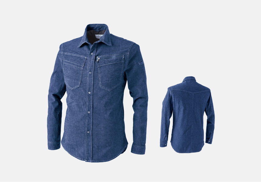 9810 デニシャンストレッチ長袖シャツ | CUC・ CHUSAN WORKWEAR 作業服