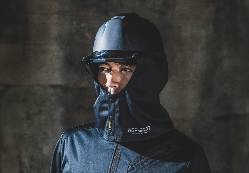 920021 フレクシーヒート 防風タレヘルメット | CUC・ CHUSAN WORKWEAR
